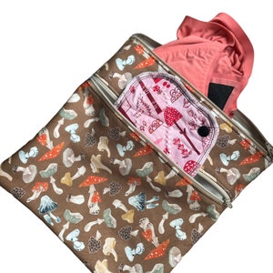 Sac étanche réutilisable étanche avec fermeture à glissière - Idéal pour les serviettes en tissu - Pochette imperméable polyvalente et respectueuse de l'environnement