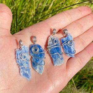 Kyanite Wire Wrapped Pendant