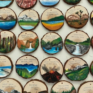 Hand Painted National Park Ornaments