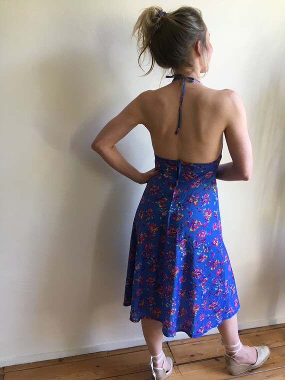 Halter sundress with flower print | Etsy