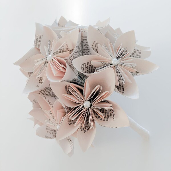 Book Page Bouquet Etsy