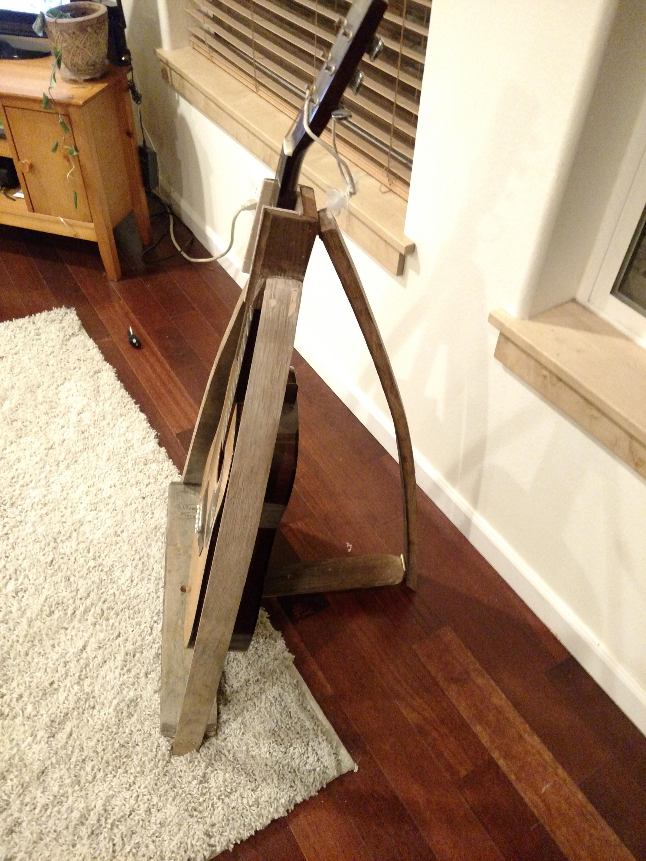 Rustic Guitar Stand Etsy