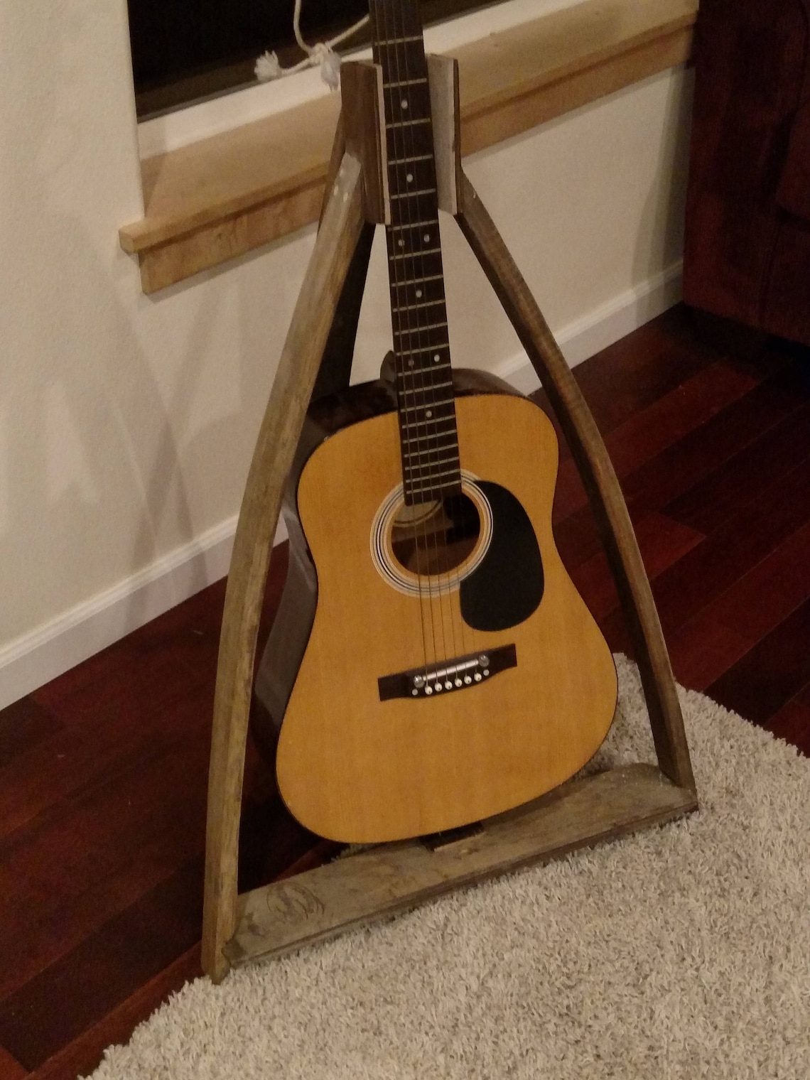 Rustic Guitar Stand Etsy