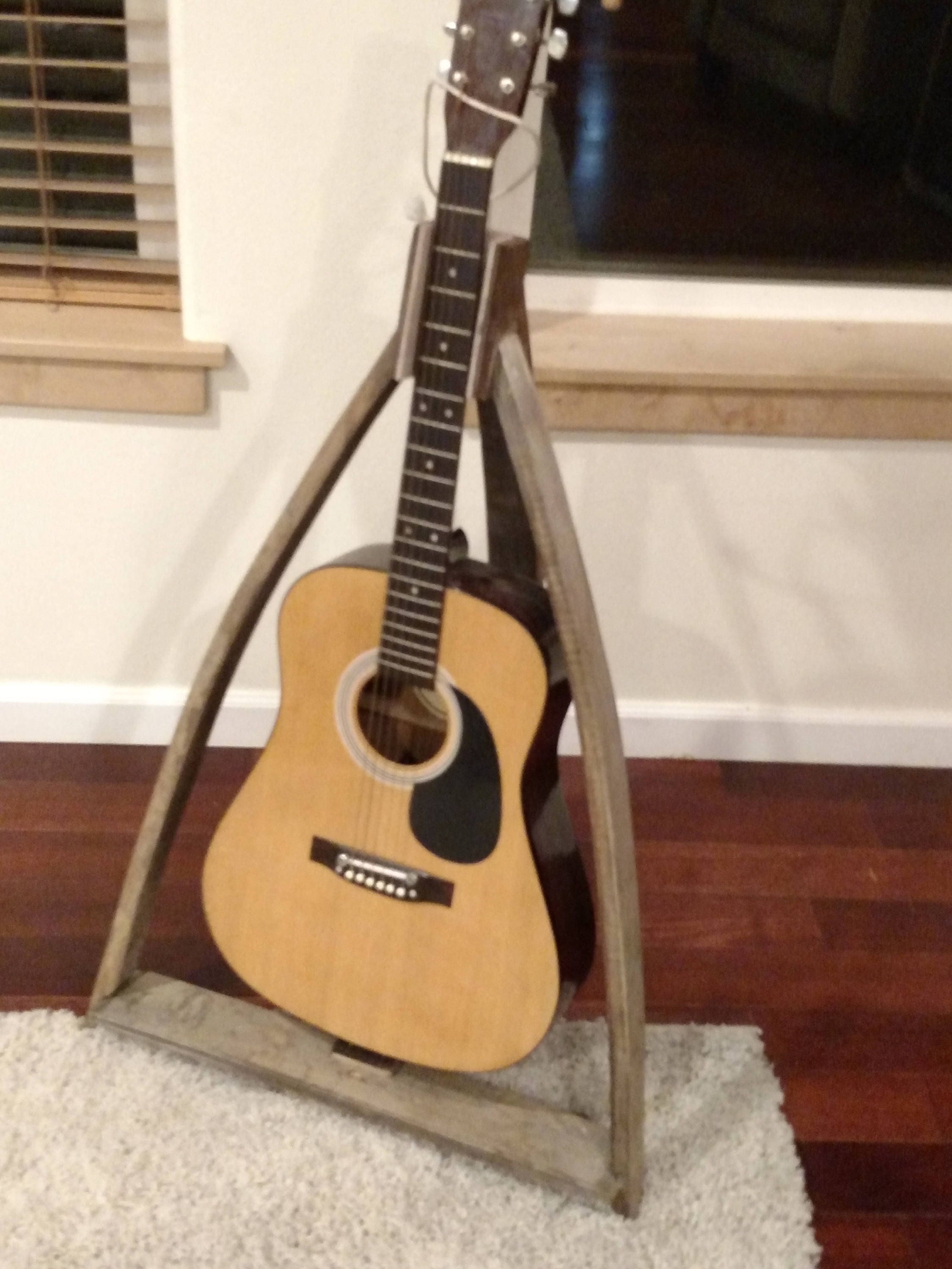 Rustic Guitar Stand Etsy