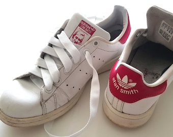 Vintage Adidas Sneakers , Stan Smith Model Look , Oldschool Hip Hop Shoes ,Size US 5 1/2 / UK 5 / FR 38