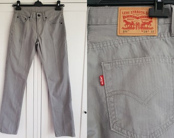 Levis 511 Jeans Gray Denim Vintage Levi's Jeans Size W28 - Etsy Sweden