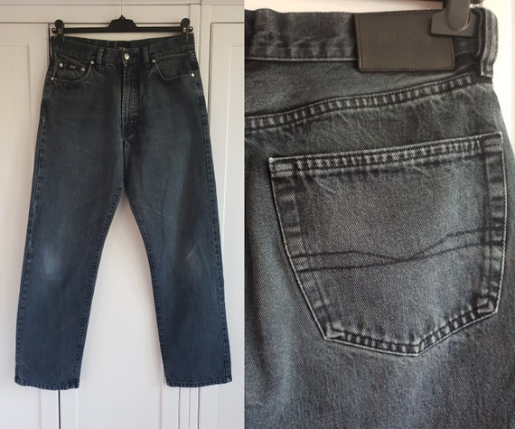 Minde om lovgivning hoppe Vintage Hugo Boss Jeans Black Graphite Denim Pants Men Women - Etsy