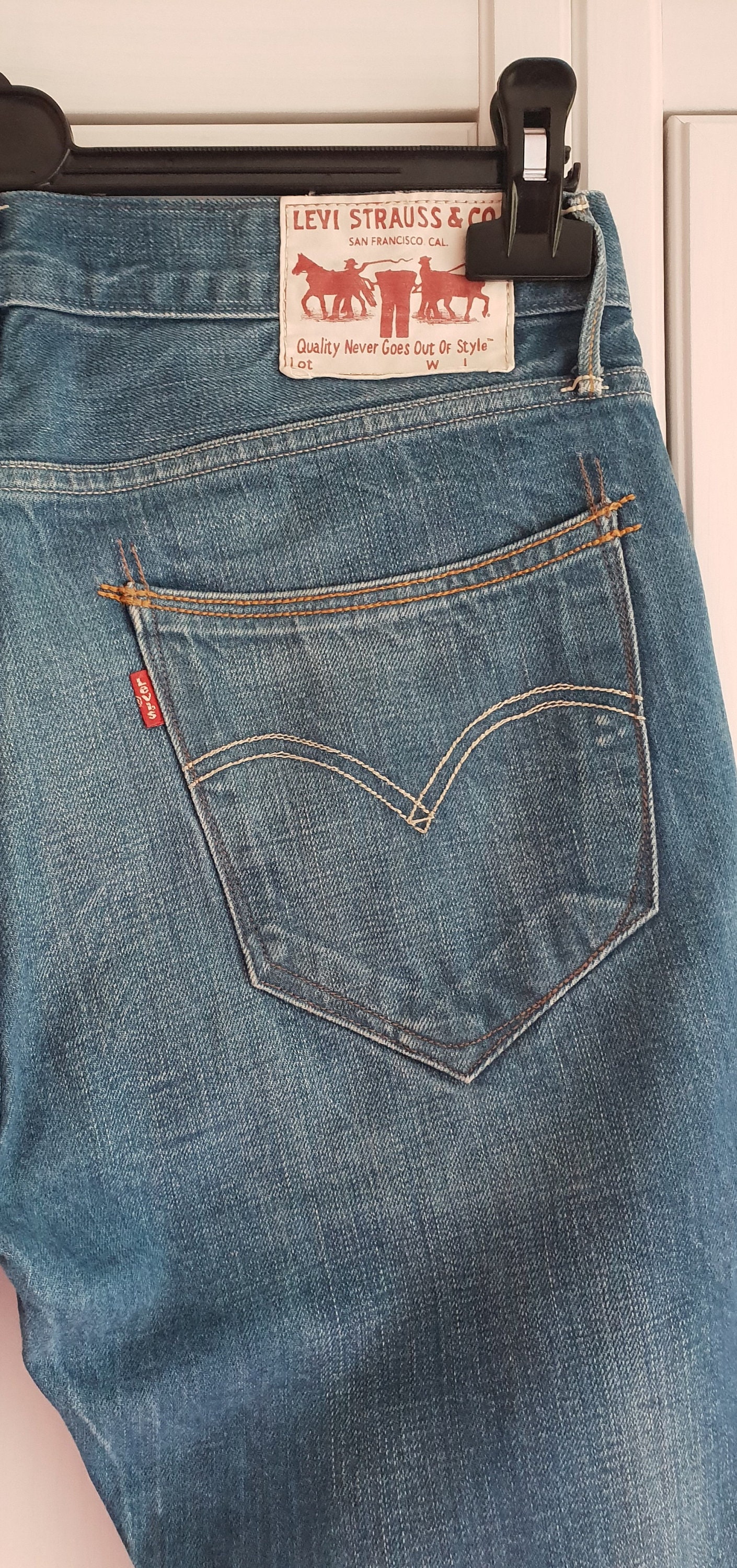 halvleder Stige voks Vintage Levis 504 Jeans Blue Denim Pants High Waist Men Women - Etsy  Singapore