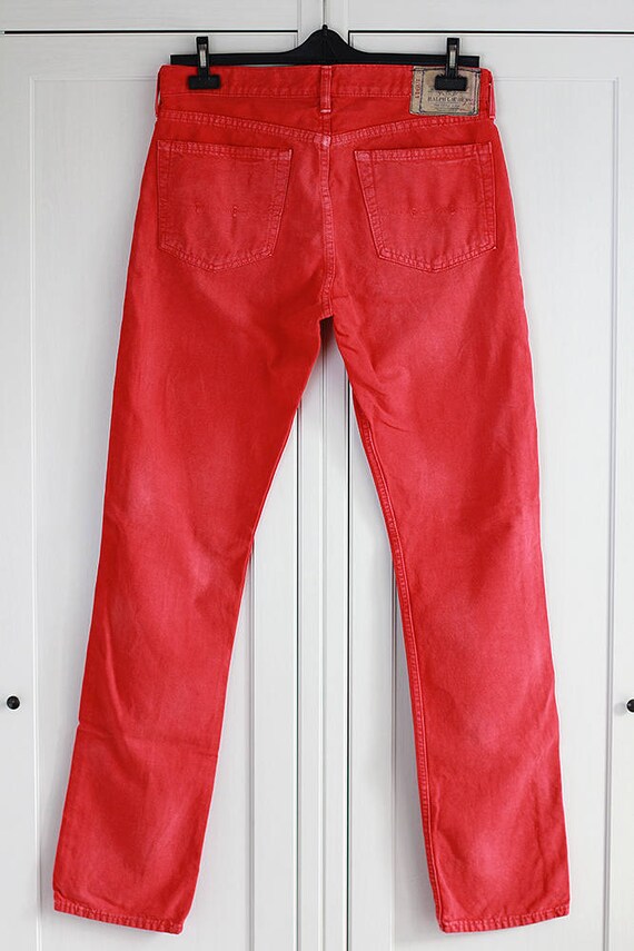 red levi jeans men