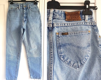Jeans LEE vintage des années 80, bleu denim, Oldschool Mom Jeans pantalon taille haute W29 L31 29 x 31