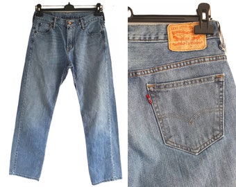 Jean Levis 569, pantalon en denim bleu Levi's Jeans, taille W32 L33