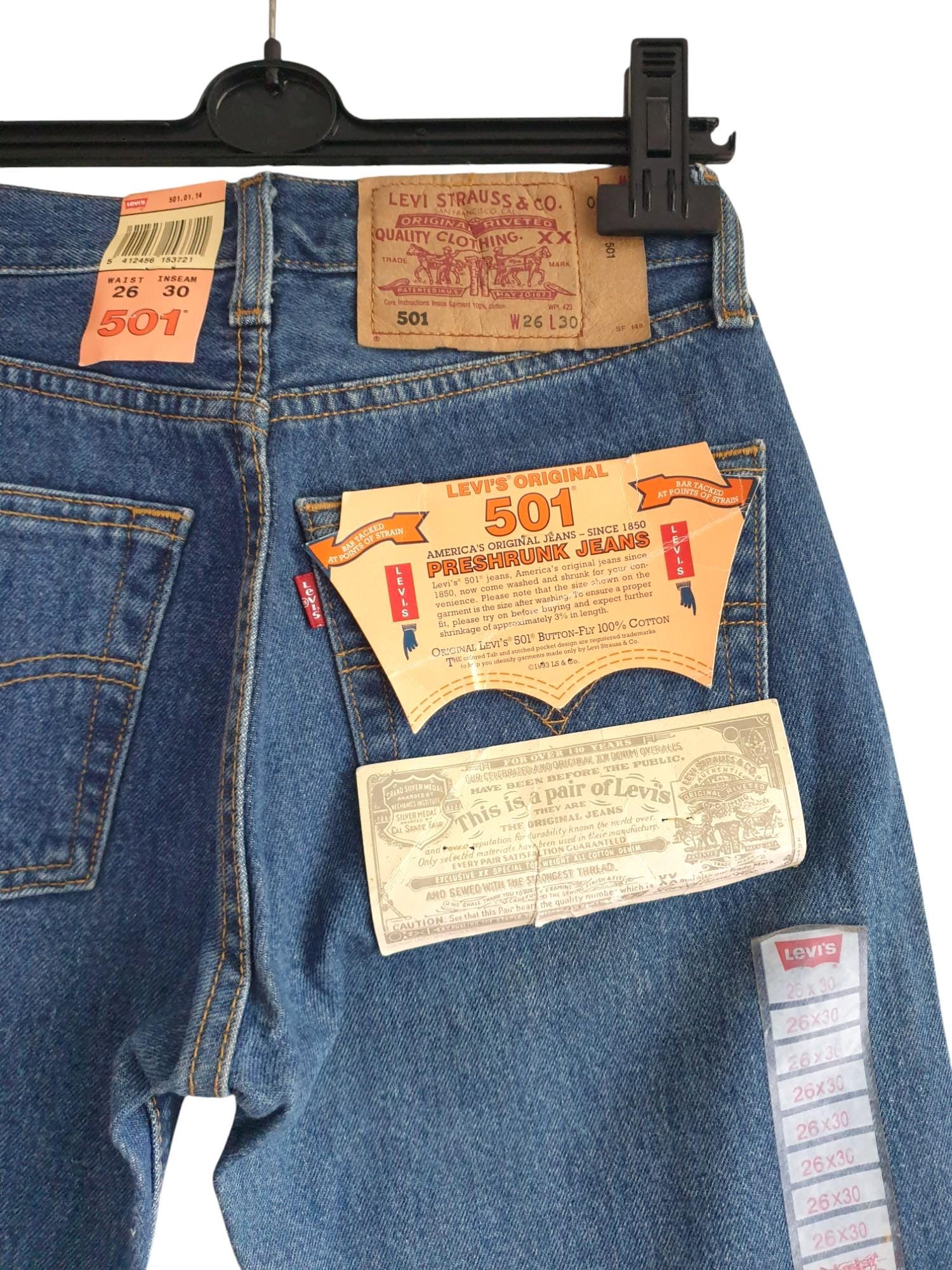 Vintage Levi's 501 Jeans: High Waist Mid Blue Denim, W26 L30
