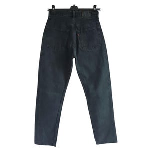 Levis 501 Jeans, hohe Taille, schwarzer Denim, Vintage-Jeans, W29, L30