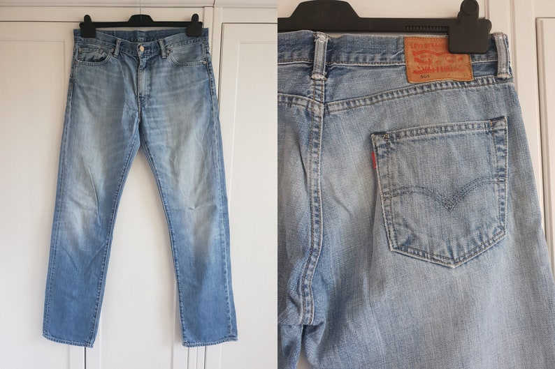 Levis 504 Jeans Blue Denim High Waist Size W35 L34 35 X 34 Men | Etsy