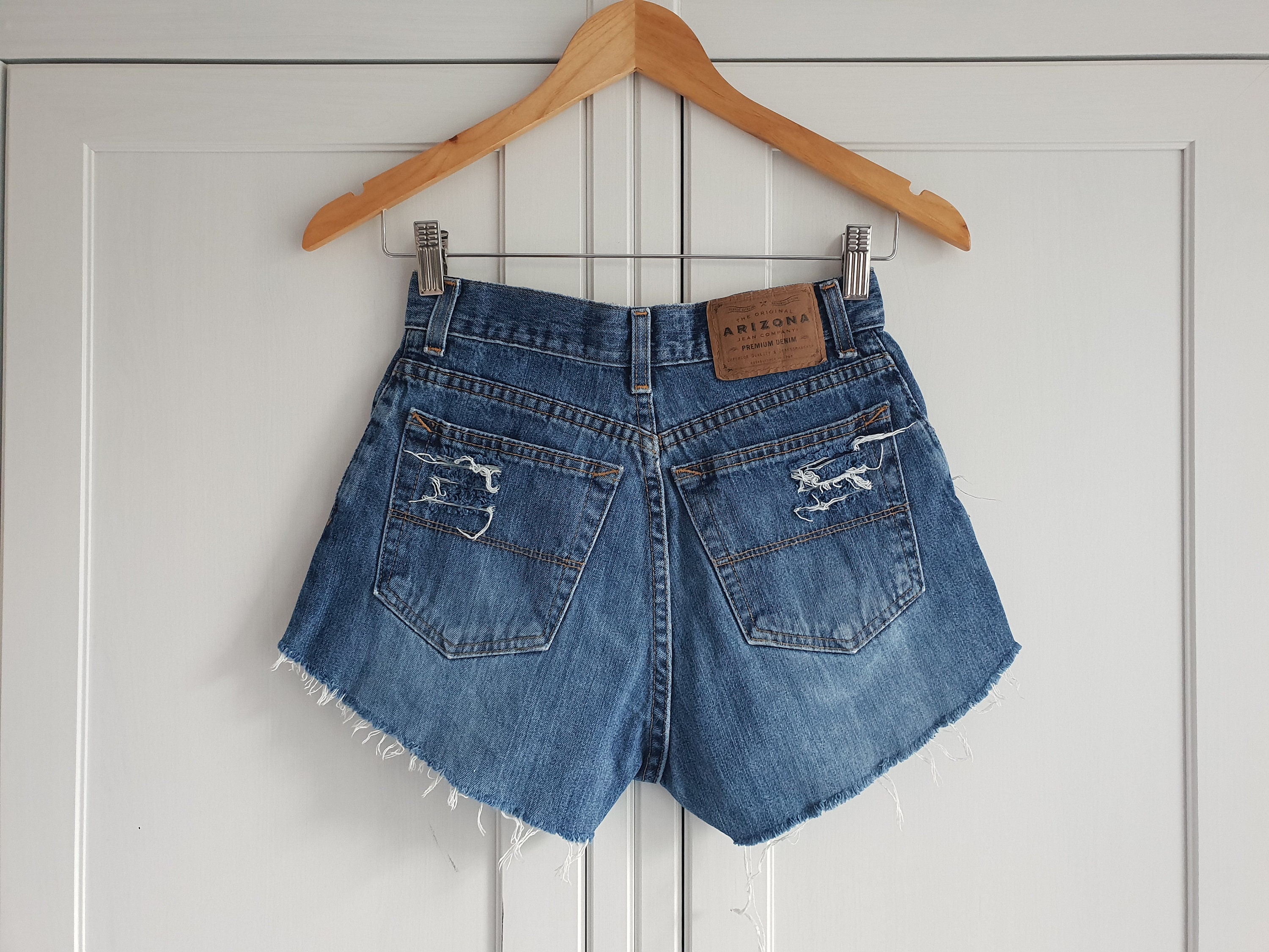 Arizona Jeans Shorts Blue Denim High Waisted Women Size XXS / XS / W25  Grunge Rock N Roll Summer Look - Etsy Finland