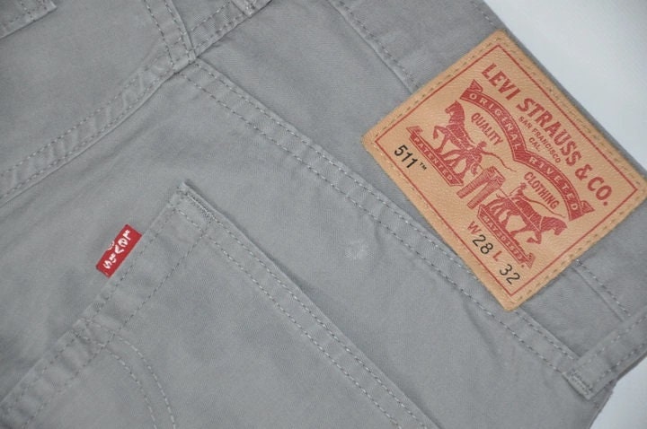 Levis 511 Jeans Gray Denim Vintage Levi 