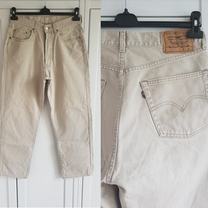 Vintage Levi's 527 Jeans , Beige Denim Levis Pants Men Women Size
