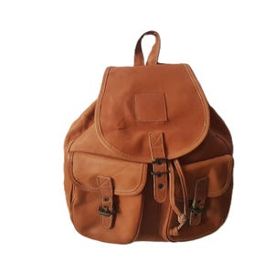 Sac à dos en cuir vintage / Sac en cuir beige camel / Sac à dos en cuir / Sacs de week-end / Sac à dos de voyage