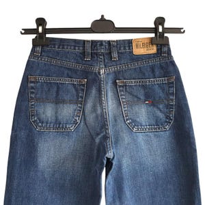 90er Jahre Vintage Tommy Hilfiger Jeans Dunkelblau Mid Rise Jeans Hose Gr.W26 XS