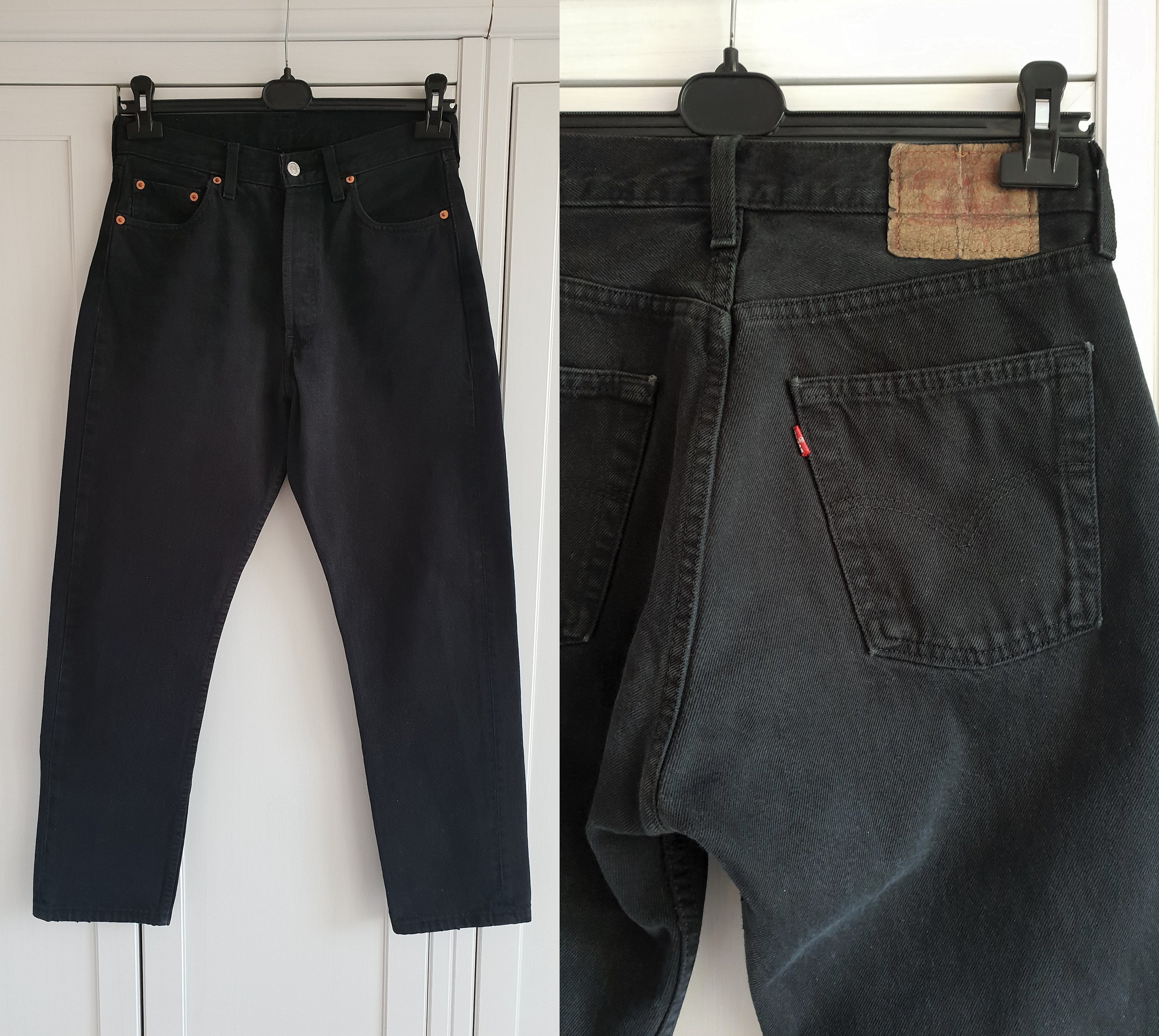 Vintage Levis 510 Jeans Black Denim Men Women Pants -