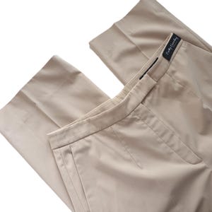 Y2K Beige High Waisted Trousers / Elegant Cigarette Pants Women Size S / EUR 36 / US 4 /