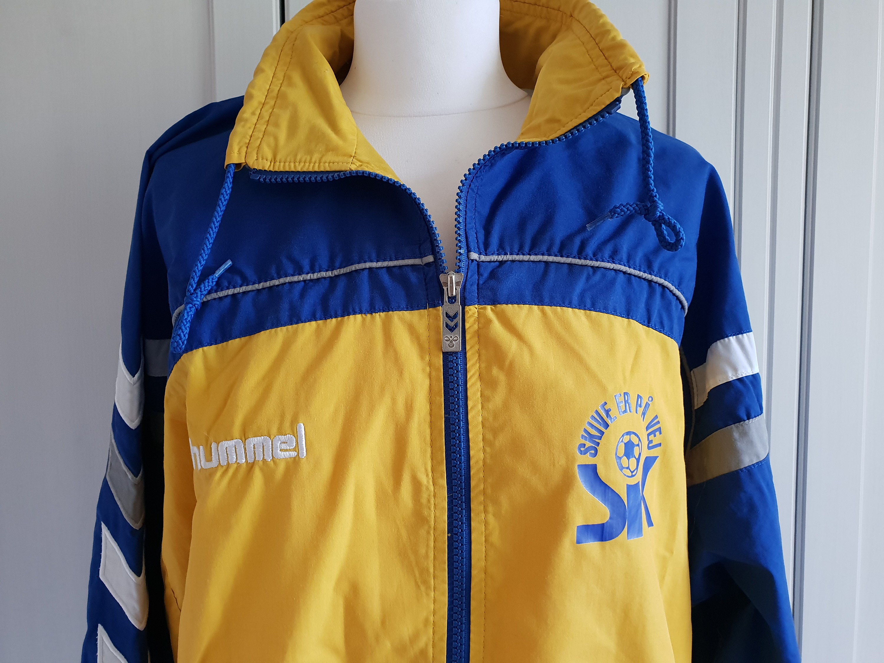 Size L Jacket Track Women Hummel , , / Men , Oldschool - Suit Blue Yellow White Jacket Vintage Etsy M