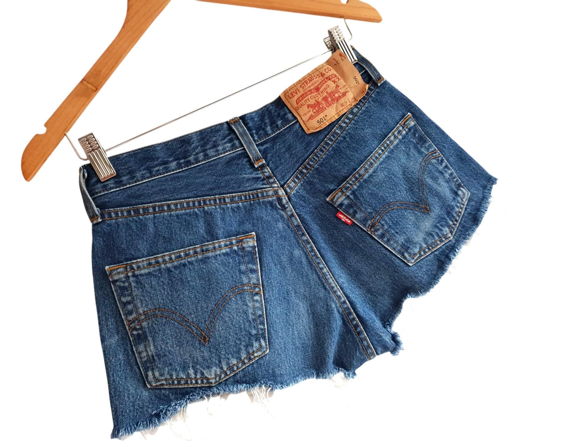 Vintage Levis 501 Shorts High Waist Blue Denim Levi's Hot Vintage Levis 501 Shorts High Waist Blue Denim Levi's Hot