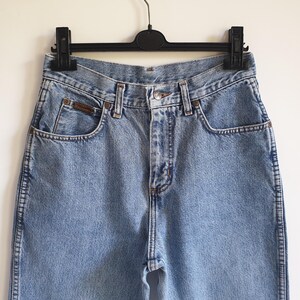 90-tals vintage Wrangler-jeans blå denimjeans med hög midja herr damer storlek W28 L32 bild 5