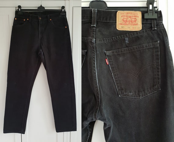 Vintage Levis 521 Jeans Black Denim High Waist Levi's Men | Etsy