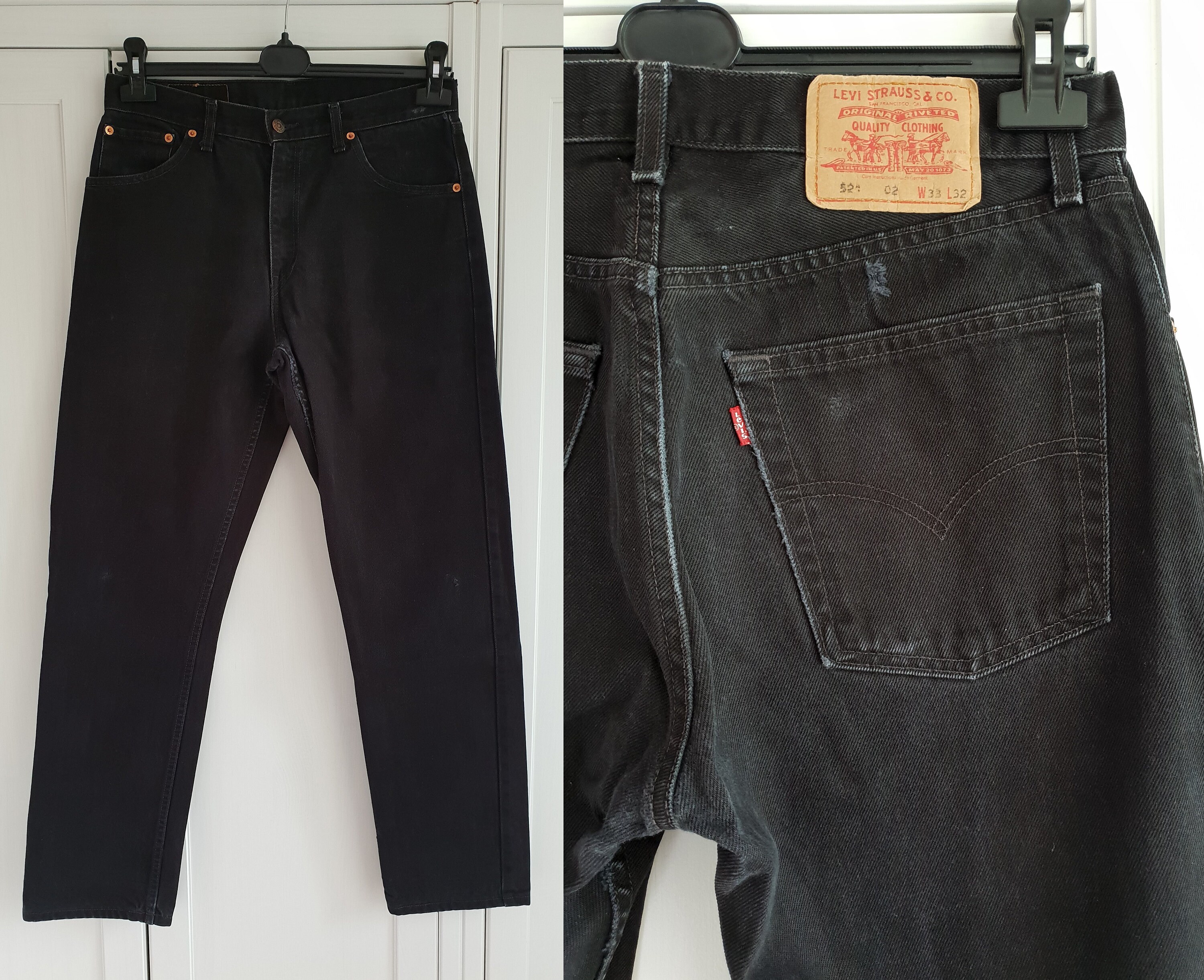 Vintage Levis 521 Jeans Black Denim 