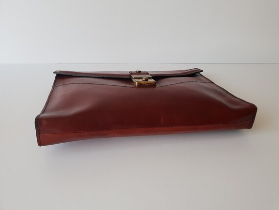 Leather Briefcase by Yorn Boutique Burgundy Brown… - image 3