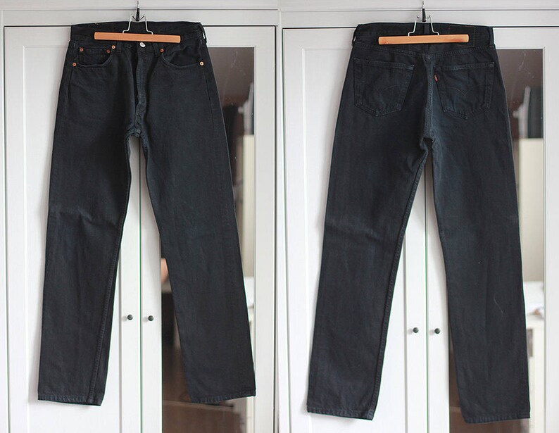mens black levi 501 jeans