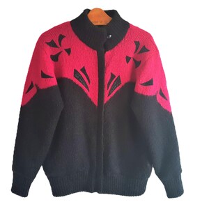 Chaqueta de punto vintage estilo cárdigan estilo old school para mujer, suéter largo, talla S/M