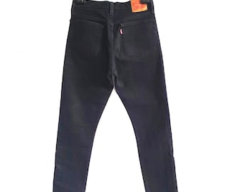 Jean Levis 501 vintage des années 90 : Denim noir taille haute taille W26