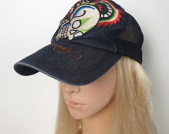 Fitted - Vintage Y2K Grunge Skull Rose Six Flags 2000s Hat - Etsy