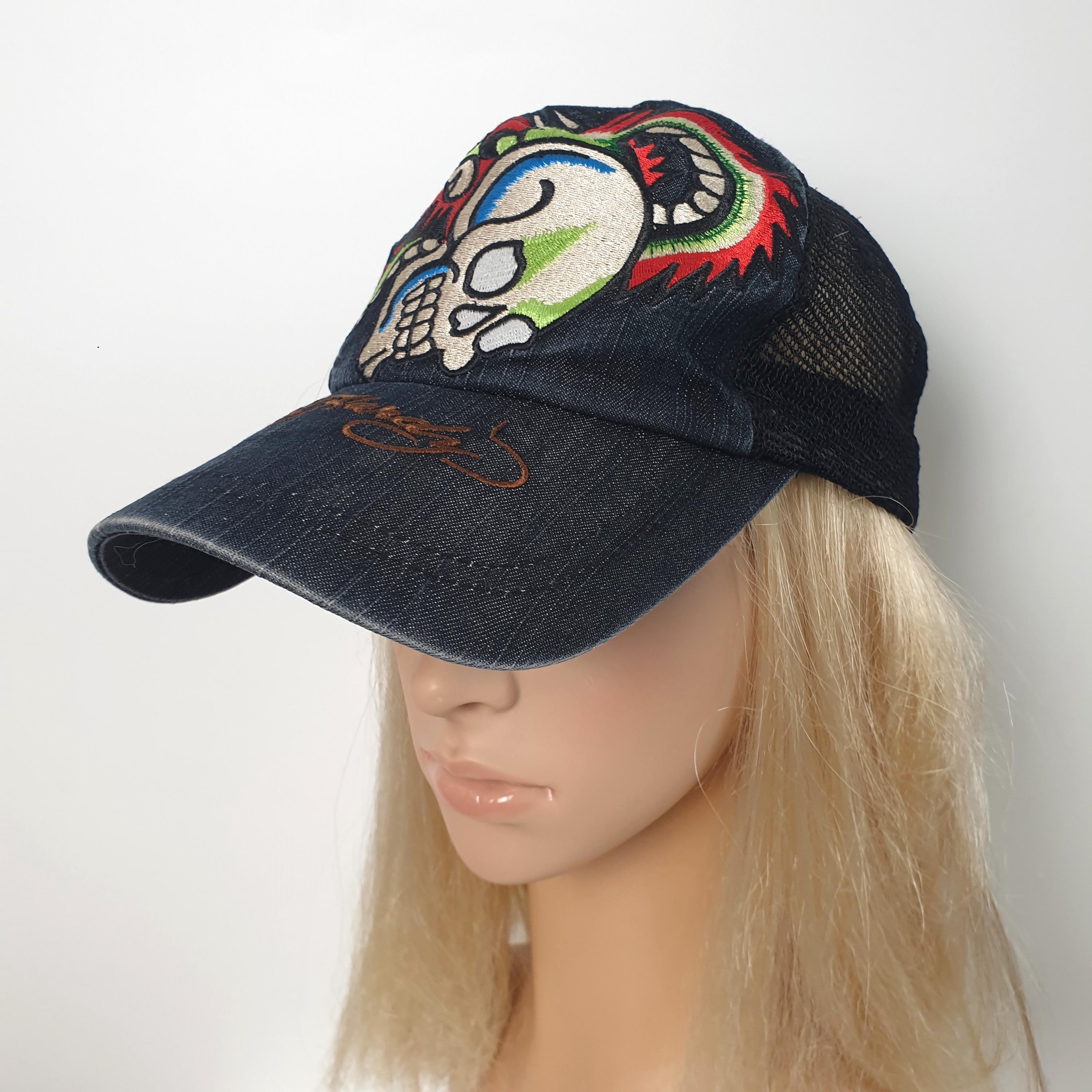 Ed Hardy Cap Y2K Vintage Denim Baseball Hat - Etsy