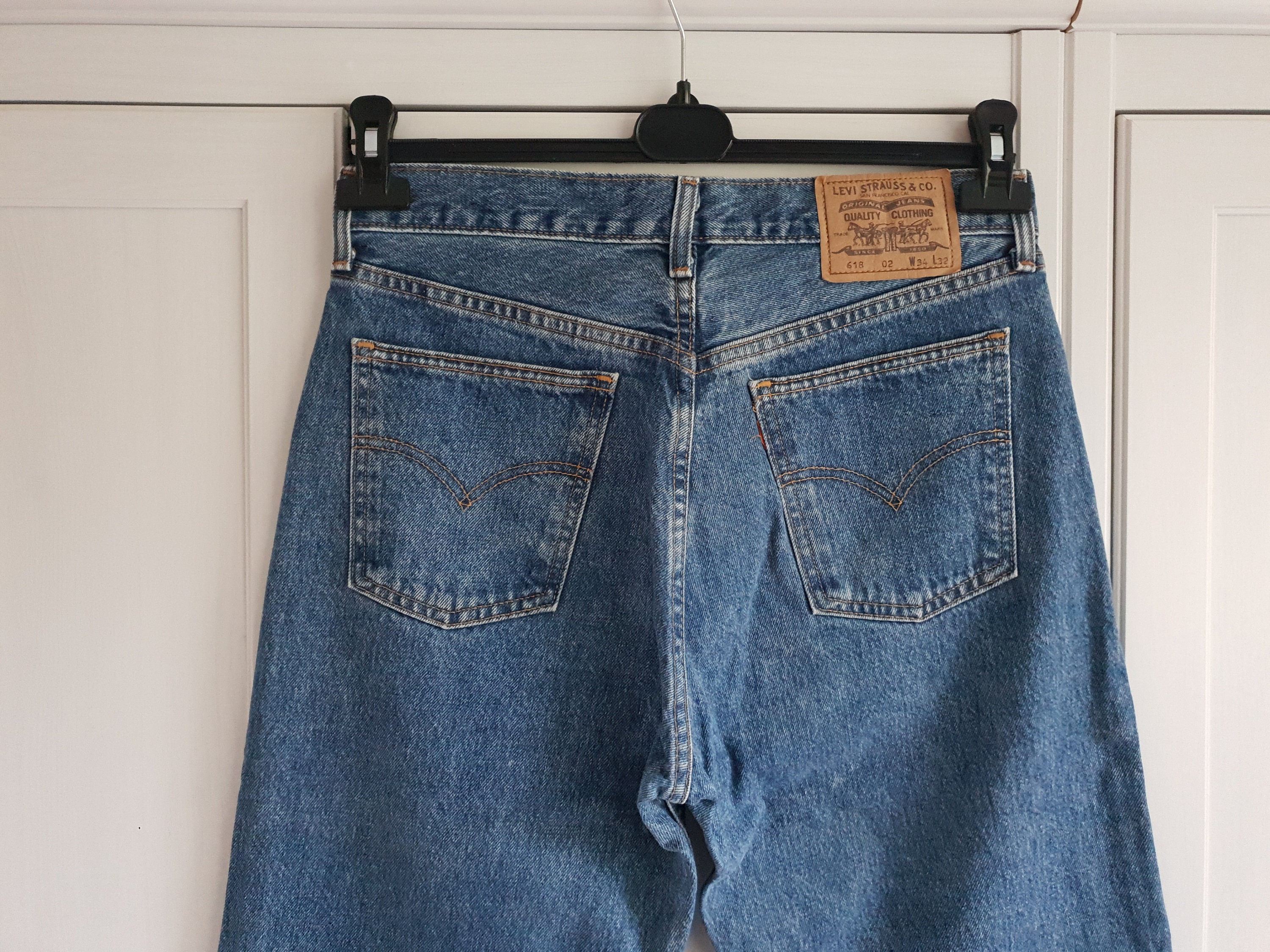 Levi's 618 Jeans Blue Denim Size W32 L32 32 X 32 High - Etsy