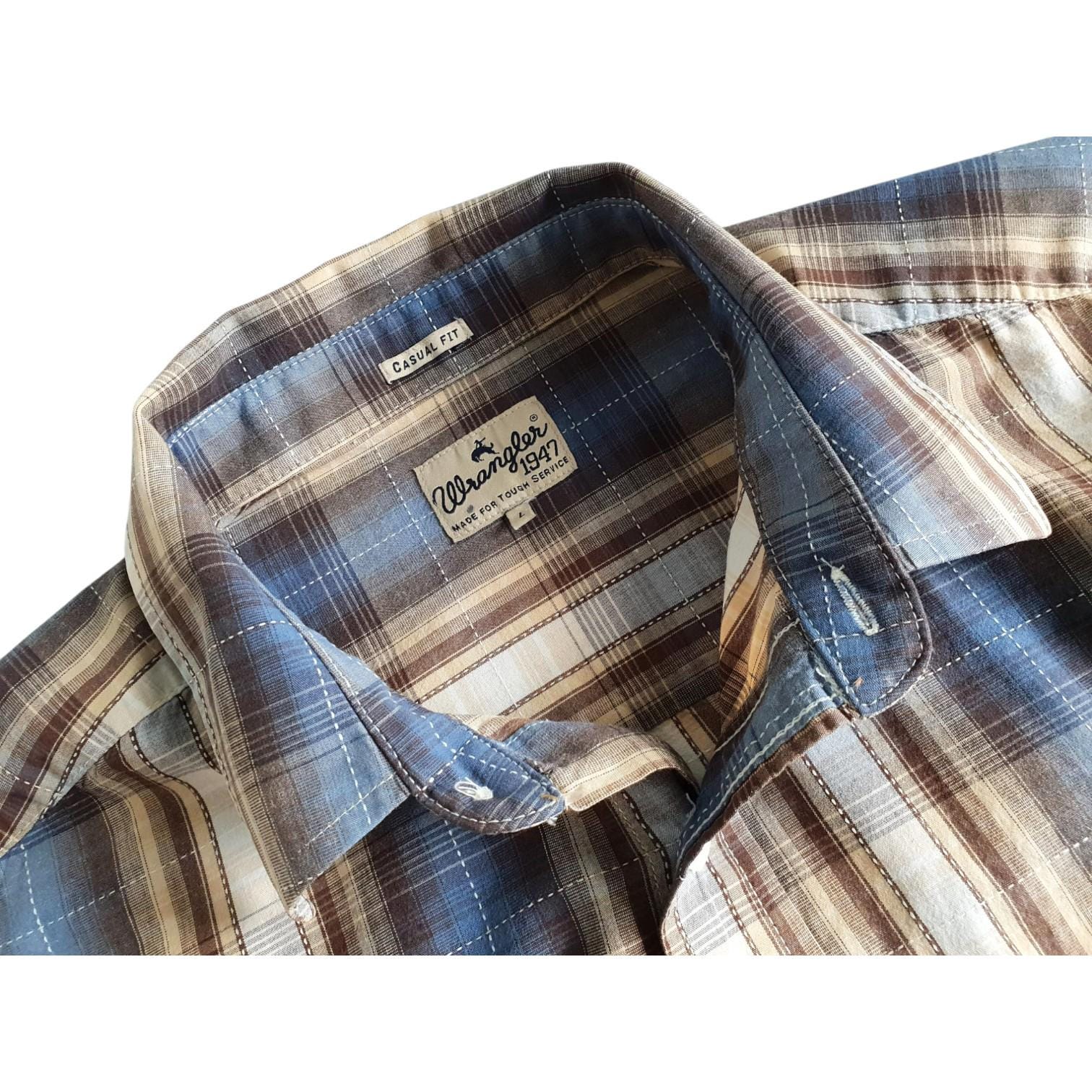 Chemise en flanelle Wrangler vintage des années 90 pour