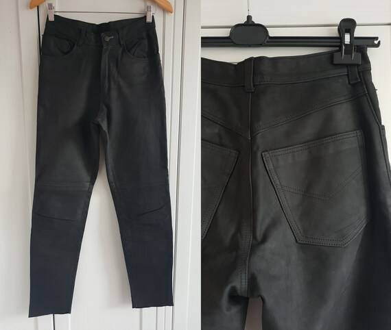 Pantalon Cuir Moto Vintage