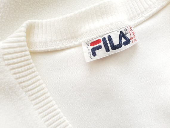 90s  Fila Fleece Vest White Top Sleeveles  Size D… - image 5