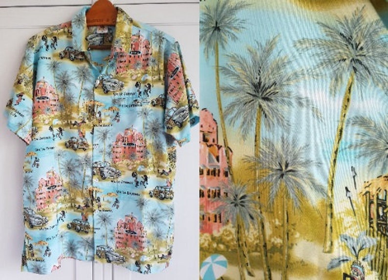 Vintage Hawaiian Shirt Rima Tropical 