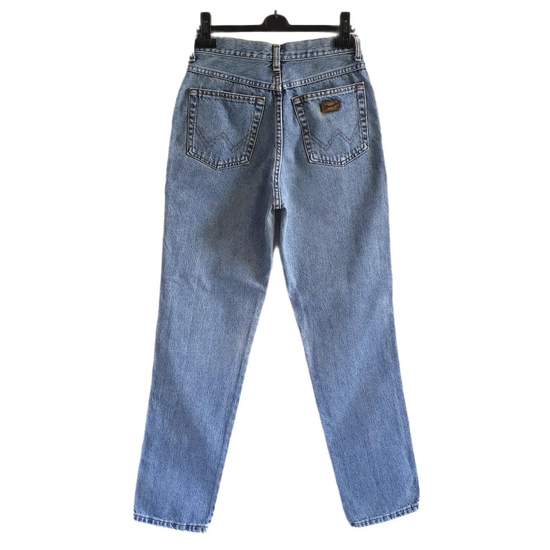90-tals vintage Wrangler-jeans blå denimjeans med hög midja herr damer storlek W28 L32 bild 1