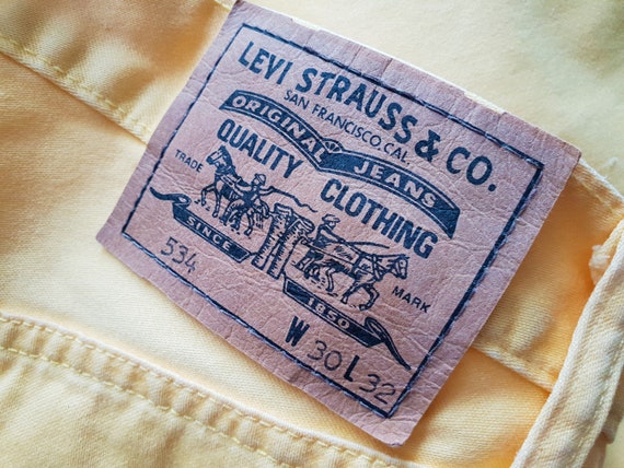 Levis 534 High Waist Jeans Yellow Denim 