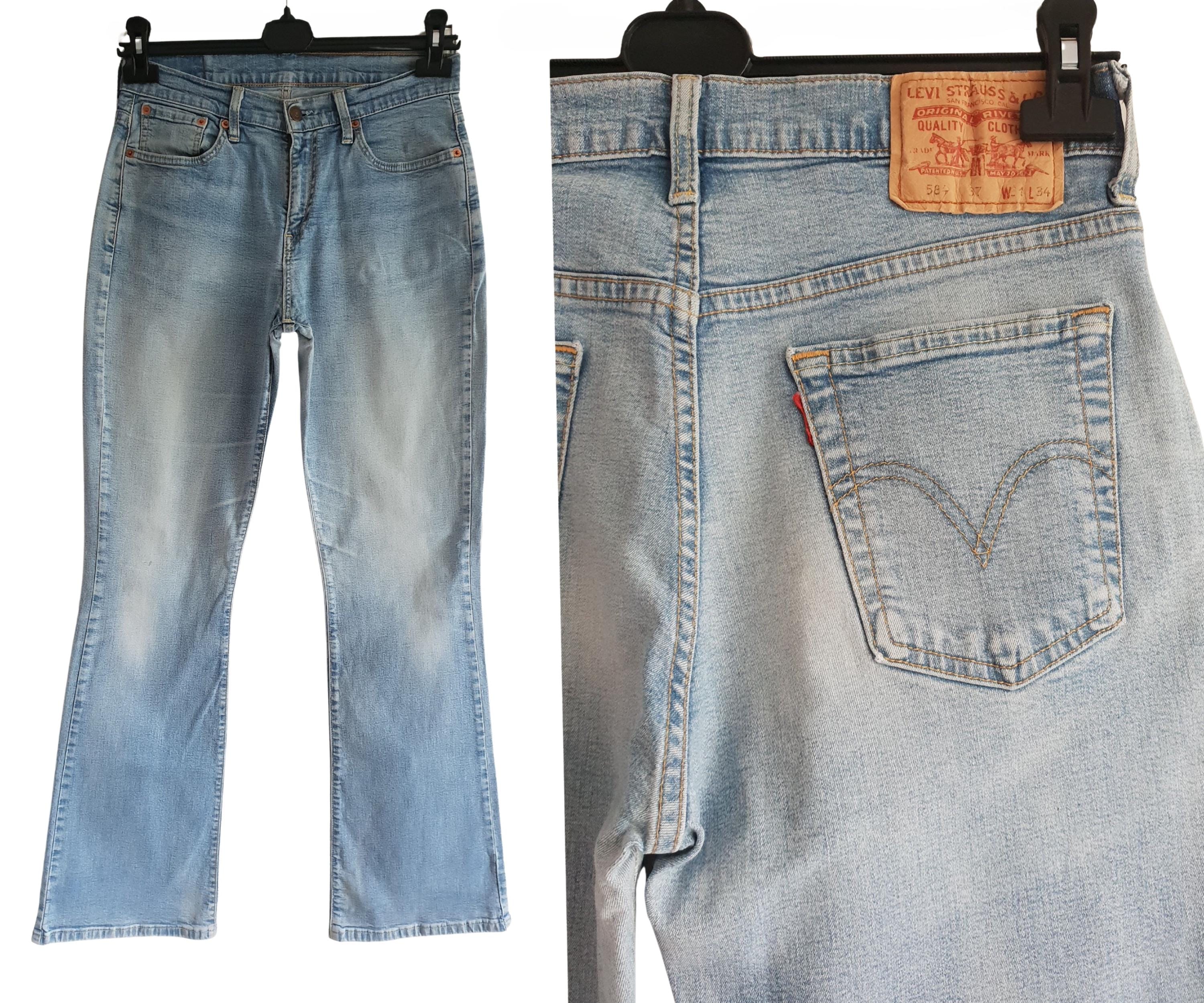 専用　リーバイス Levis 584 Jeans, Vintage Light Blue Denim, Bell Bottom Jeans