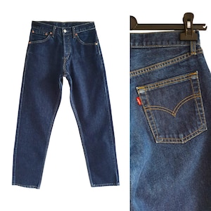 Vintage Levi&#39;s 522 Jeans / High Rise Blue Denim Men Women  Levis Pants Size W29 L31