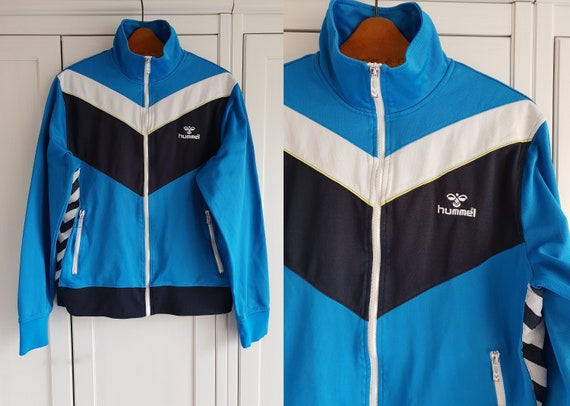 Vintage Hummel Jacket Bomber Track Suit Jacket Blue Black White Sport  Jacket Men Women Size M / L / XL - Etsy Sweden