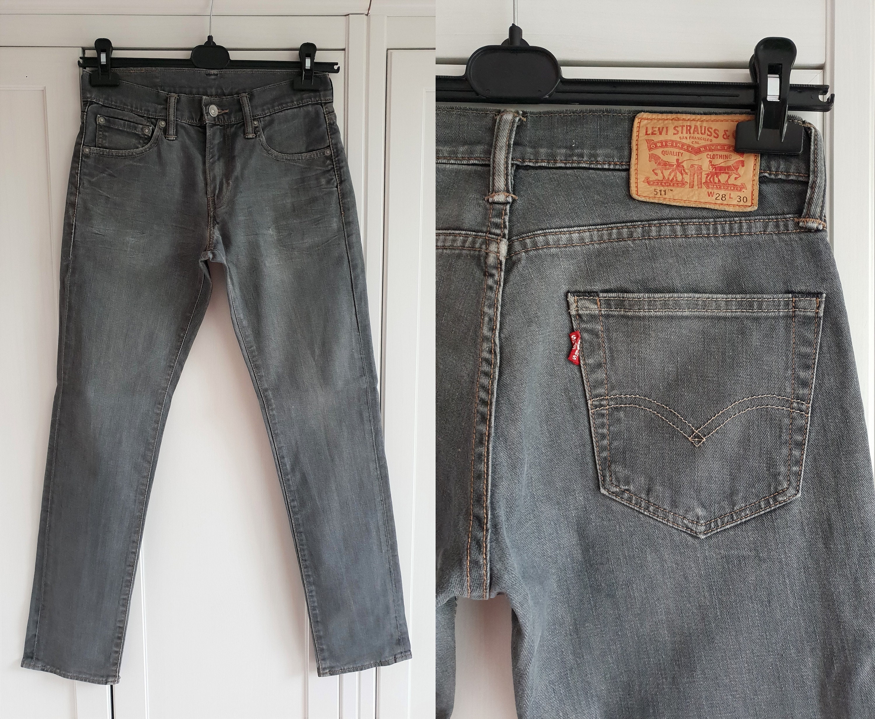 Vintage Levis 511 Jeans Gray Levi's Jeans Pants Size W28 - Etsy Sweden