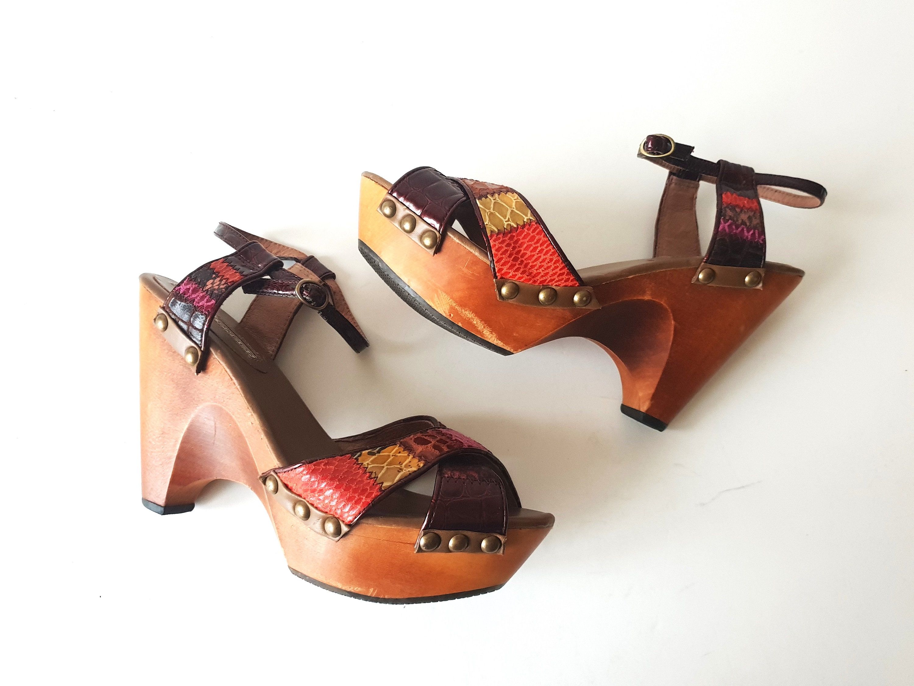 70s Clogs Sandals Wedges Platform Shoes by Buffalo London
