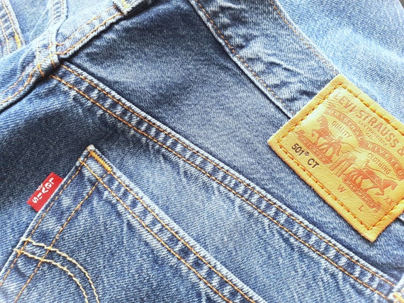 Vintage Levis 501 CT Jeans Blue Denim Mid Rise Bo… - image 8