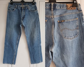 Lee Brooklyn Jeans Blue Denim Pants Men Women Size W36 L32 36 x 32